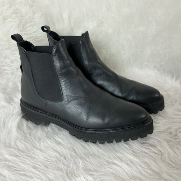 Freda Salvador Susana Genuine Shearling Lined Chelsea Boot 7.5 - Picture 1 of 9